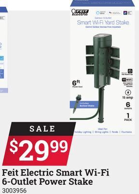 Ace Hardware Feit electric smart wi-fi 6-outlet power stake offer