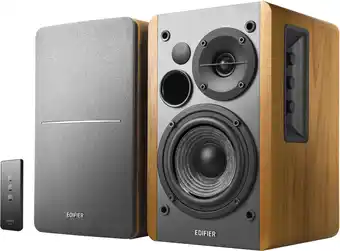 Best Buy Edifier - r1280t powered bookshelf speakers, computer speakers - 2.0 stereo active near field studio monitor speaker 42 watts offer