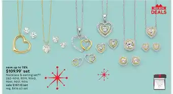 JC Penney Necklace & earring set 282-9018, 9019, 9060, 9061, 9017, 9016 offer