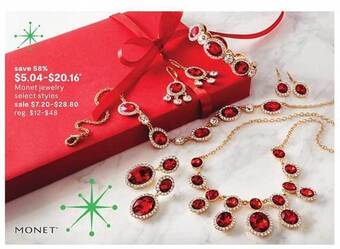 JC Penney Monet jewelry select styles offer