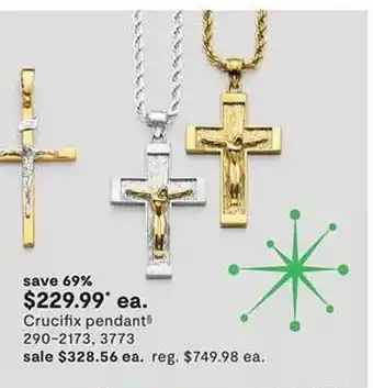 JC Penney Crucifix pendant 290-2173, 3773 offer