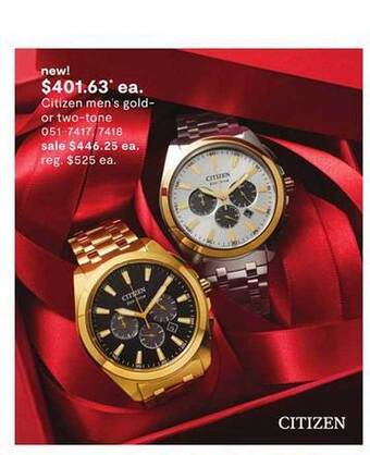 JC Penney Citizen men's gold-or two-tone offer