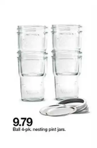 Target Ball 4-pk. Nesting Pint Jars. offer