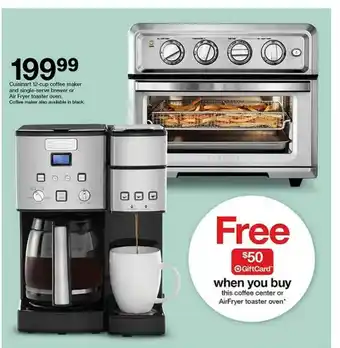 Target Cuisinart 12-cup Coffee Maker And Single-serve Brower Or Air Fryer Toaster Oven offer