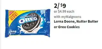 Walgreens Lorna Doone, Nutter Butter o Oreo Cookies offer