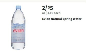 Walgreens Evian Natural Spring Water offer