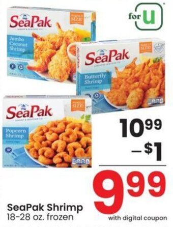 Albertsons Seapak Shrimp 18-28 oz. offer
