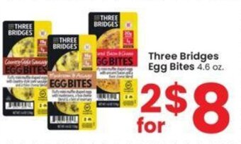 Albertsons Three Bridges Egg Bites 4.6 oz. offer