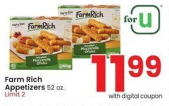 Albertsons Farm Rich Appetizers 52 oz. offer