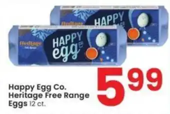 Albertsons Happy Egg Co. Heritage Free Range Eggs 12 ct. offer