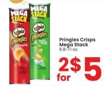 Albertsons Pringles Crisps Mega Stack 6.8-7.1 oz. offer