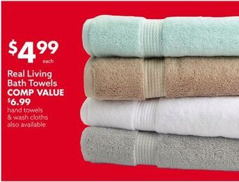 Big Lots Real living bath towels offer
