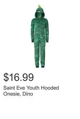 Costco Saint eve youth hooded onesie, dino offer