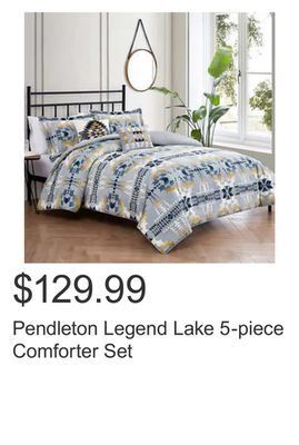 Costco Pendleton legend lake 5-piece comforter set offer