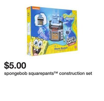 Five Below Spongebob squarepants™ construction set offer