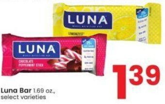 Albertsons Luna Bar 1.69 oz., offer
