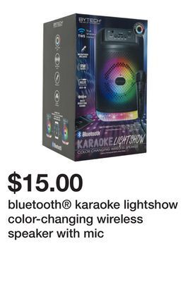 Five Below Bluetooth® karaoke lightshow color-changing wireless speaker with mic offer