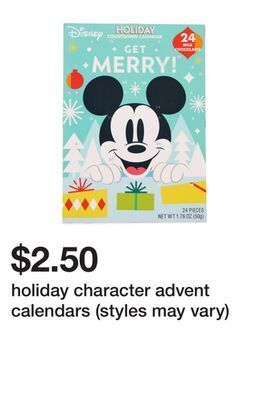 Five Below Holiday character advent calendars (styles may vary) offer