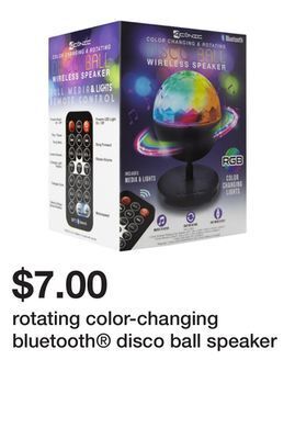 Five Below Rotating color-changing bluetooth® disco ball speaker offer