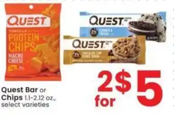 Albertsons Quest Bar or Chips 1.1-2.12 oz. offer
