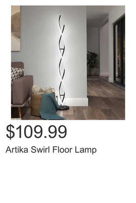 Costco Artika swirl floor lamp offer