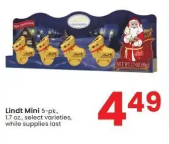 Albertsons Lindt Mini 5-pk 1.7 oz. offer