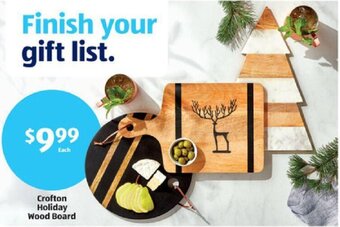 Aldi Crofton Holiday Wood Board offer