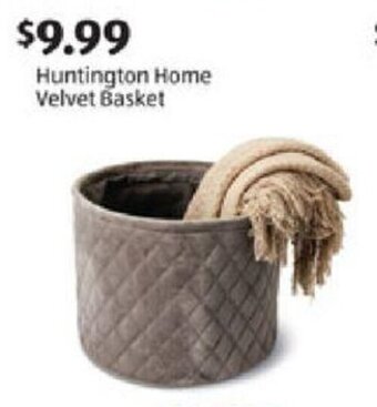 Aldi Huntington Home Velvet Basket offer