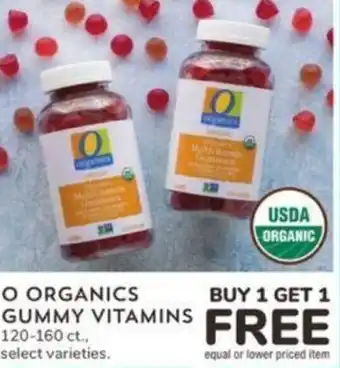 Albertsons O Organics Gummy Vitamins 120-160 ct. offer