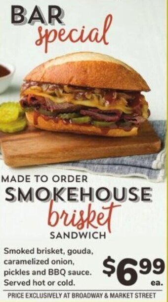 Albertsons Smokehouse brisket Sandwich offer