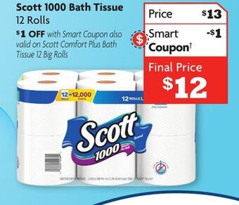 Family Dollar Scott 1000 bath tissue offer