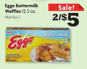 Family Dollar Eggo buttermilk waffles offer