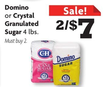 Family Dollar Domino or crystal granulated sugar offer