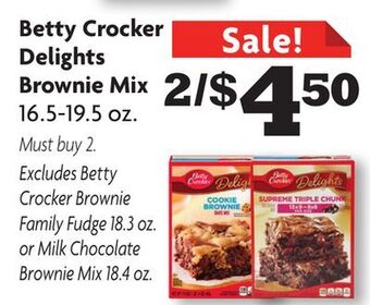 Family Dollar Betty crocker delights brownie mix offer