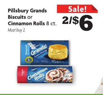 Family Dollar Pillsbury grands biscuits or cinnamon rolls offer