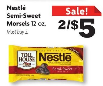 Family Dollar Nestlé semi-sweet morsels offer