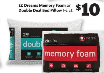 Family Dollar Ez dreams memory foam or double deal bed pillow offer
