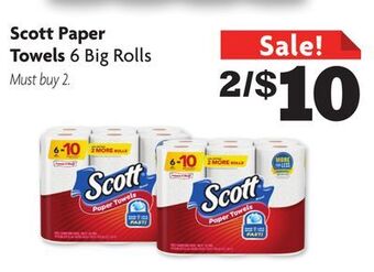 Family Dollar Scott paper towels offer