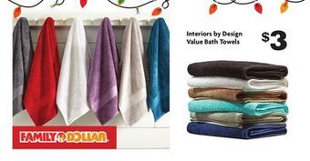 Family Dollar Interiors by design value bath towels offer