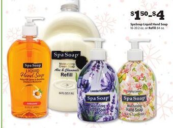 Family Dollar Spasoap liquid hand soap 16-20.2 oz, or refill 64 oz. offer