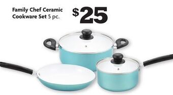 Family Dollar Family chef ceramic cookware set offer