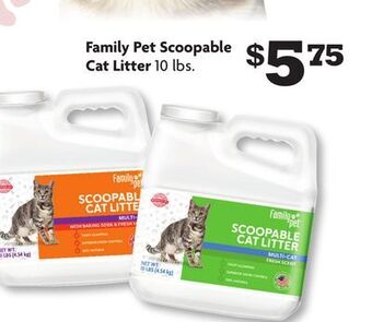 Family Dollar Family pet scoopable cat litter offer