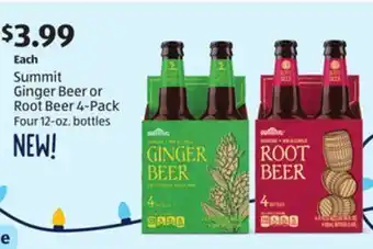Aldi Summit ginger beer or root beer 4-pack offer