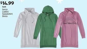 Aldi Serra ladies' sweatshirt dress offer