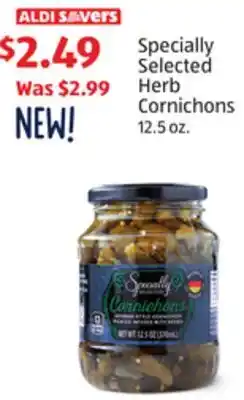 Aldi Specially selected herb cornichons offer