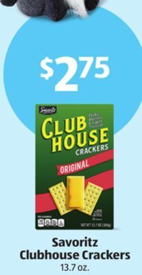 Aldi Savoritz clubhouse crackers offer
