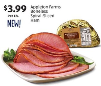 Aldi Appleton farms boneless spiral-sliced ham offer