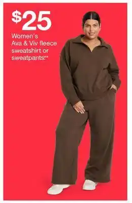 Target Women's ava & viv fleece sweatshirt or sweatpants** offer