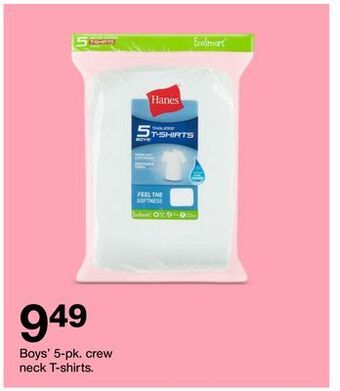 Target Boys' 5-pk. crew neck t-shirts offer