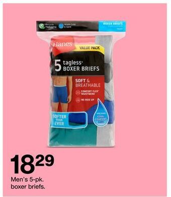 Target Men's 5-pk. boxer briefs offer